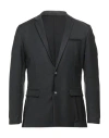 Paolo Pecora Man Blazer Black Size 40 Polyester, Wool, Elastane In Black