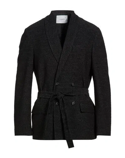 Paolo Pecora Man Blazer Black Size 42 Polyester, Cotton, Acrylic, Viscose, Wool