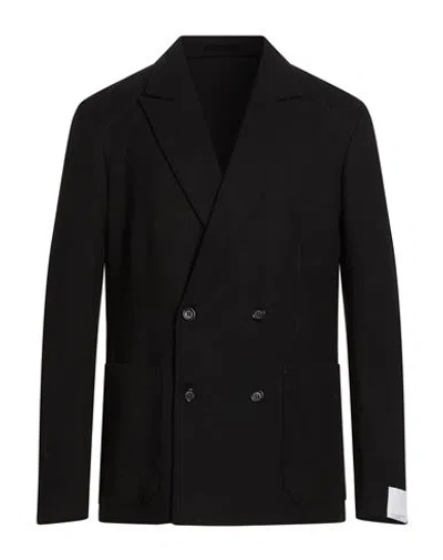 Paolo Pecora Man Blazer Black Size 42 Polyester, Viscose, Elastane