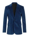Paolo Pecora Man Blazer Blue Size 38 Cotton, Polyester, Elastane