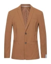 Paolo Pecora Man Blazer Brown Size 38 Cotton, Elastane In Brown