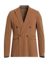 Paolo Pecora Man Blazer Brown Size 42 Viscose, Wool, Polyamide, Elastane In Brown