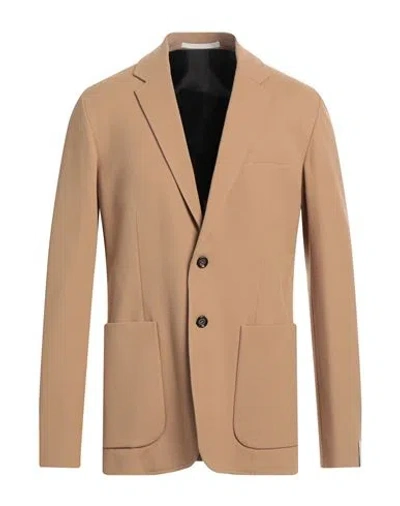 Paolo Pecora Man Blazer Camel Size 38 Viscose, Polyamide, Elastane In Beige
