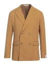 Paolo Pecora Man Blazer Camel Size 40 Cotton, Elastane In Beige
