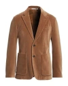 Paolo Pecora Man Blazer Camel Size 40 Cotton, Polyamide, Elastane In Beige