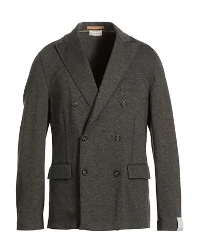 Paolo Pecora Man Blazer Charcoal Size 40 Viscose, Polyamide, Elastane In Gray
