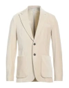 Paolo Pecora Man Blazer Cream Size 40 Cotton, Polyamide, Elastane In White