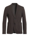 Paolo Pecora Man Blazer Dark Brown Size 44 Viscose, Wool, Polyamide, Elastane In Brown