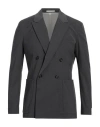 Paolo Pecora Man Blazer Grey Size 38 Polyester, Wool, Elastane In Grey