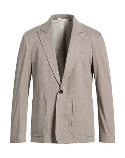 Paolo Pecora Man Blazer Grey Size 44 Cotton In Gray