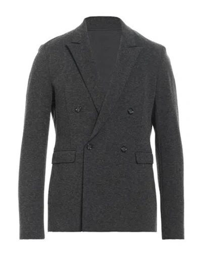 Paolo Pecora Man Blazer Lead Size 42 Viscose, Wool, Polyamide, Elastane In Grey