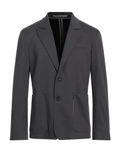 Paolo Pecora Man Blazer Lead Size 38 Viscose, Polyamide, Elastane In Grey