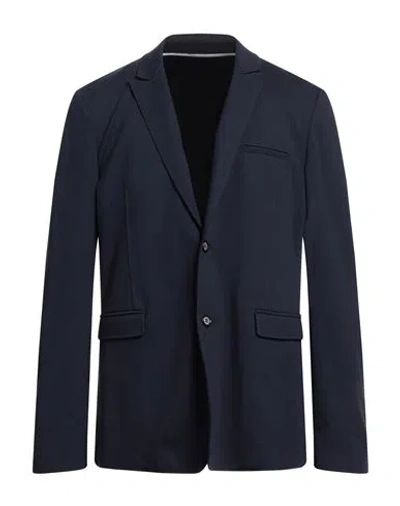 Paolo Pecora Man Suit Jacket Midnight Blue Size 40 Viscose, Polyamide, Elastane