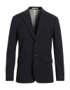 Paolo Pecora Man Blazer Midnight Blue Size 38 Polyester, Wool, Elastane In Blue