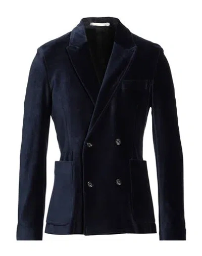Paolo Pecora Man Blazer Midnight Blue Size 42 Cotton, Polyamide, Elastane