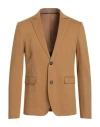 Paolo Pecora Man Blazer Mustard Size 38 Viscose, Polyamide, Elastane In Brown