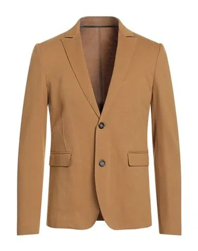 Paolo Pecora Man Blazer Mustard Size 38 Viscose, Polyamide, Elastane In Yellow