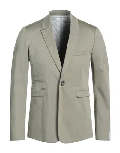 Paolo Pecora Man Blazer Taupe Size 38 Cotton, Elastane In Grey