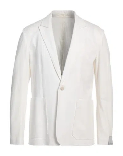 Paolo Pecora Man Blazer White Size 38 Cotton