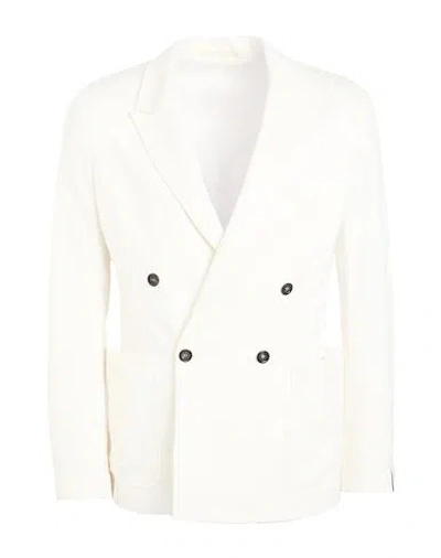 Paolo Pecora Man Blazer White Size 40 Viscose, Polyamide, Elastane