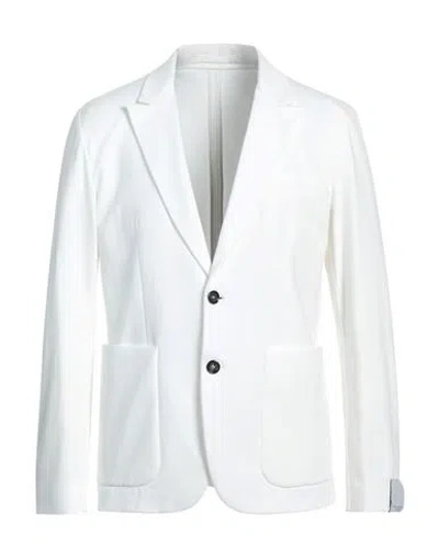 Paolo Pecora Man Blazer White Size 42 Viscose, Polyamide, Elastane