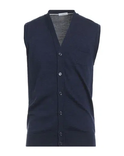 Paolo Pecora Man Cardigan Navy Size M Wool