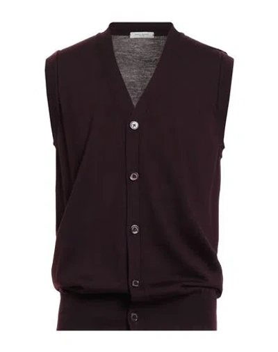Paolo Pecora Man Cardigan Plum Size L Wool