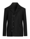 Paolo Pecora Man Jacket Black Size 40 Wool, Polyester, Polyamide, Acrylic In Black