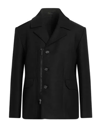 Paolo Pecora Man Coat Black Size 42 Wool, Polyester, Polyamide, Acrylic