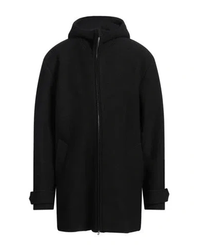Paolo Pecora Man Coat Black Size 44 Virgin Wool