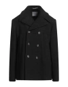 Paolo Pecora Man Coat Black Size 46 Wool, Polyamide, Polyester In Black