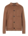Paolo Pecora Man Coat Camel Size 40 Polyester, Wool In Beige