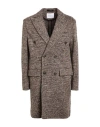 Paolo Pecora Man Coat Chocolate Brown Size 44 Virgin Wool