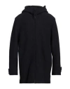 Paolo Pecora Man Coat Midnight Blue Size 38 Virgin Wool