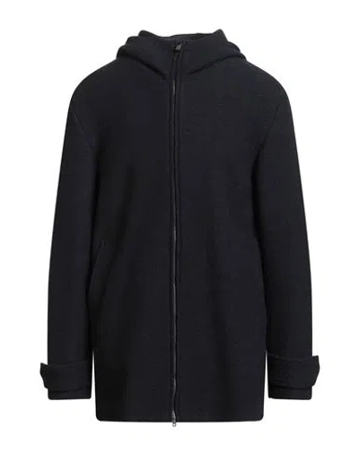 Paolo Pecora Man Coat Midnight Blue Size 38 Virgin Wool