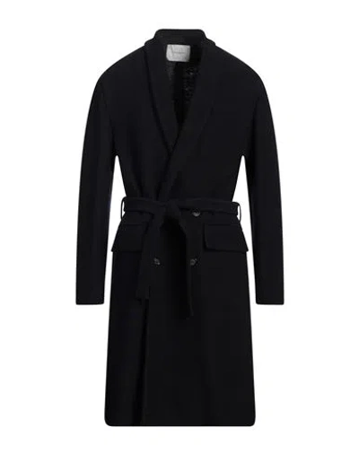 Paolo Pecora Man Coat Midnight Blue Size 40 Virgin Wool