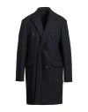 Paolo Pecora Man Coat Midnight Blue Size 42 Wool, Polyester, Polyamide, Cashmere In Blue
