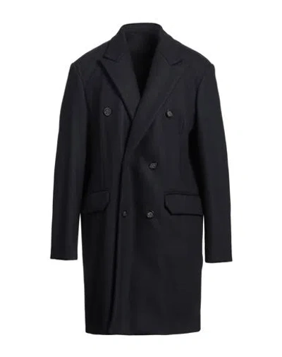 Paolo Pecora Man Coat Midnight Blue Size 42 Wool, Polyester, Polyamide, Cashmere