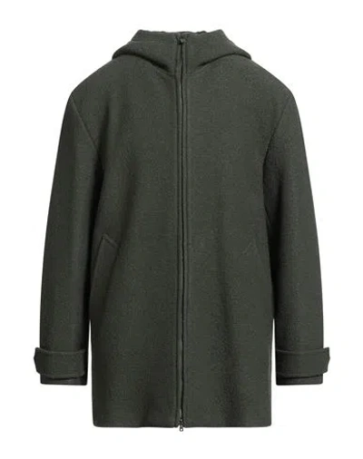 Paolo Pecora Man Coat Military Green Size 40 Virgin Wool