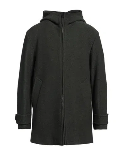 Paolo Pecora Man Coat Military Green Size 42 Virgin Wool