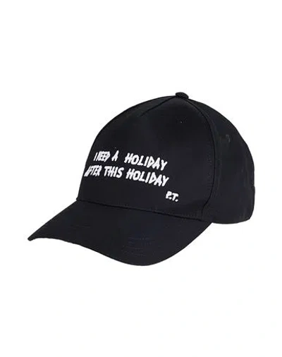 PAOLO PECORA PAOLO PECORA MAN HAT BLACK SIZE ONESIZE COTTON, ELASTANE