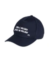 Paolo Pecora Man Hat Black Size Onesize Cotton, Elastane In Blue