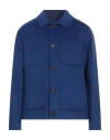Paolo Pecora Man Jacket Blue Size 42 Polyester, Wool