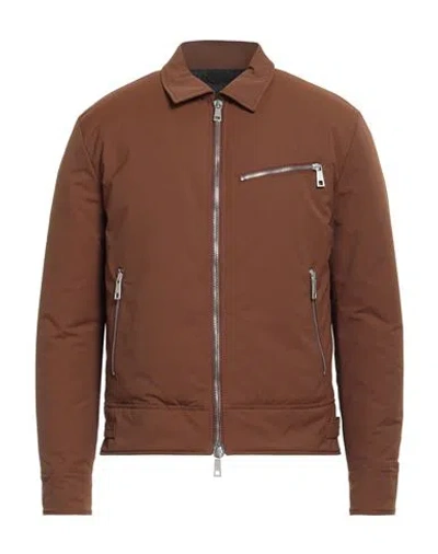 Paolo Pecora Man Jacket Brown Size 38 Polyester