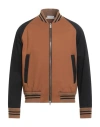 Paolo Pecora Man Jacket Brown Size 42 Polyamide, Cotton, Virgin Wool In Brown
