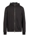 Paolo Pecora Man Jacket Dark Brown Size 44 Cotton, Polyamide In Black