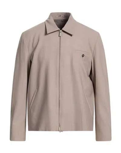 Paolo Pecora Man Jacket Grey Size 40 Polyester, Wool, Elastane In Pattern