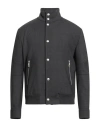 Paolo Pecora Man Jacket Lead Size 40 Polyester, Wool, Elastane In Gray