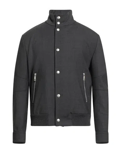 Paolo Pecora Man Jacket Lead Size 40 Polyester, Wool, Elastane In Gray