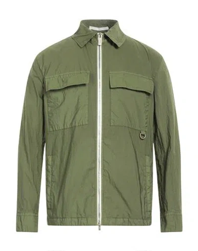 Paolo Pecora Man Jacket Military Green Size 40 Polyamide
